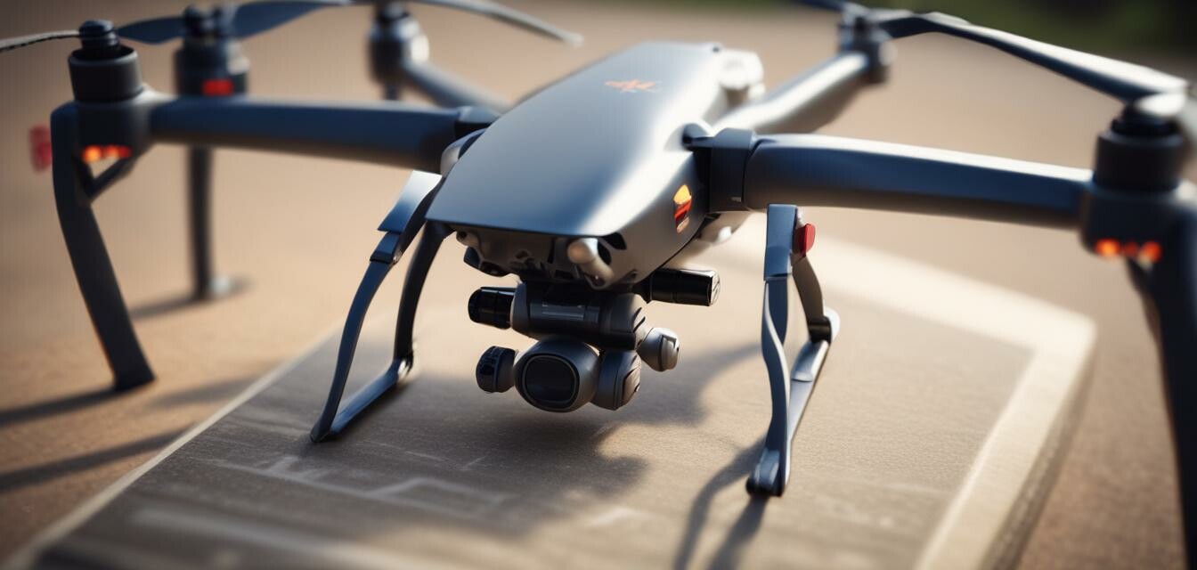 Drone registration label on a quadcopter